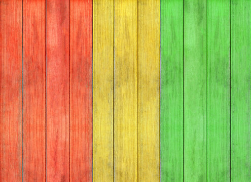 reggae colour and wooden floor texture Background