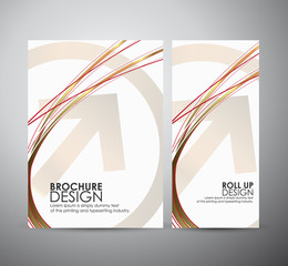 Brochure business design abstract Arrows background template or roll up.