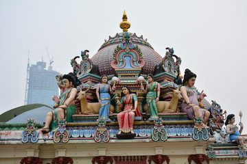 Naklejka premium シンガポール スリ・マリアマン寺院