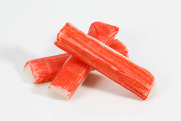 crab stick on white background