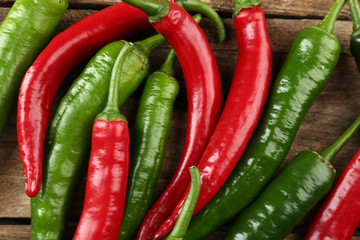 Hot peppers close up