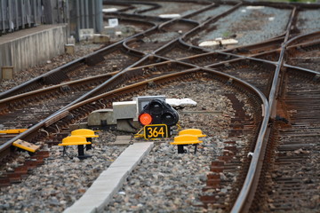 アムステルダム中央駅付近のレール