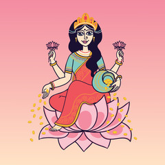 Indian goddess Lakshmi