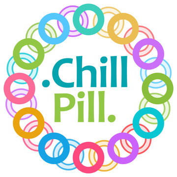 Chill Pill Colorful Rings Circular 