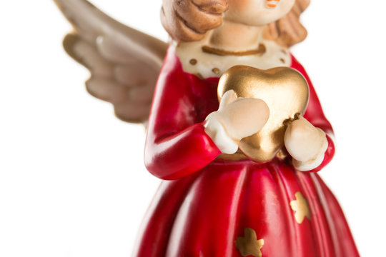 Christmas angel isolated on white background