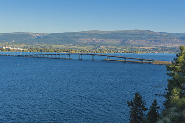 Fototapeta na wymiar Okanagan Lake Bridge Kelowna BC Canada