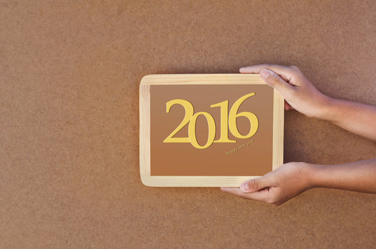  Happy new year 2016 background, typography in frame