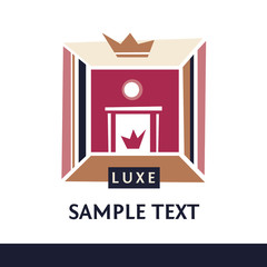 Template logo for suburban cafes, hotels, inns.