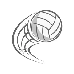 Photo sur Aluminium Sports de balle flying volley ball isolated on white background