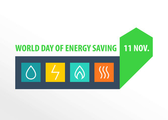 World day of energy saving.