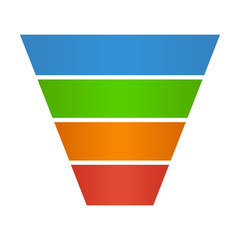 Sales lead funnel flat icon for presentation apps and websites