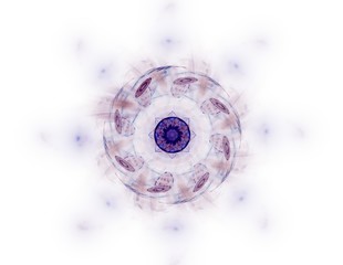 fractal radial pattern on the subject of science, technology and design