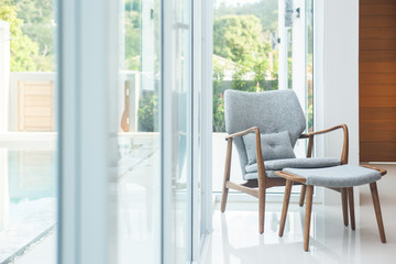 Chair home decoration pool view