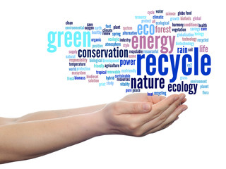 Conceptual ecology word cloud isolated