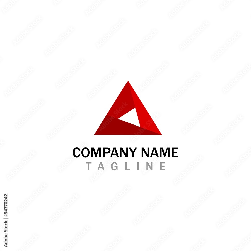 Wall mural triangle vector logo icon