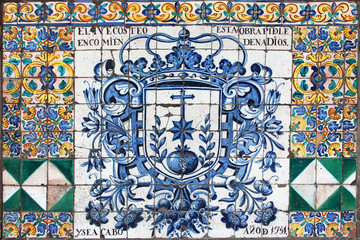 Grenade (Espagne) - Azuléjos de l'hôpital de San Juan de Dios