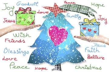 Christmas wishes greeting card