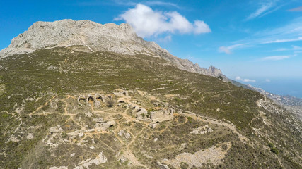 Fort Bernia, Sierra de Bernia, Mountain near Altea, Calp, Spain.