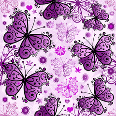 Spring seamless white pattern