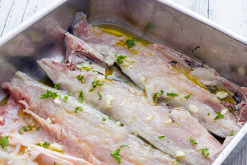 Cooking Baked sea bass