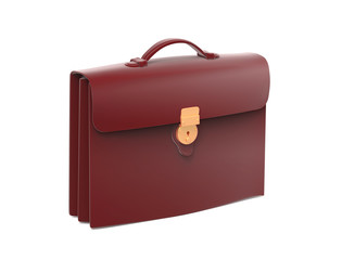 Black leather briefcase