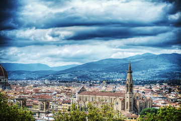 Fototapeta na wymiar Florence under a grey sky