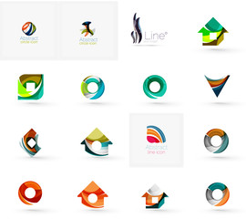 Set of various geometric icons