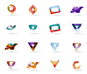 Set of various geometric icons
