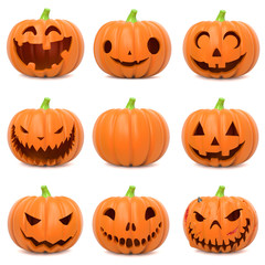 Funny Halloween pumpkins