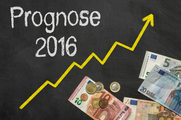 Tafel mit Geld - Prognose 2016