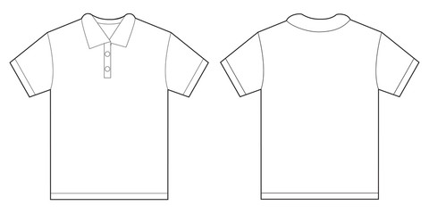 White Polo Shirt Design Template For Men
