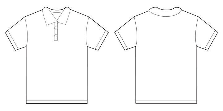 White Polo Shirt Design Template For Men