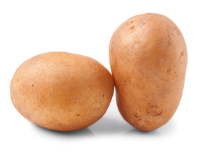 New potato isolated on white 
