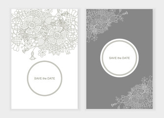 Set of floral backgrounds with space for your text