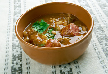 beans with sausages