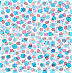 Abstract circle watercolor hand painted background.