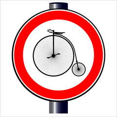 Penny Farthing Traffic Sign
