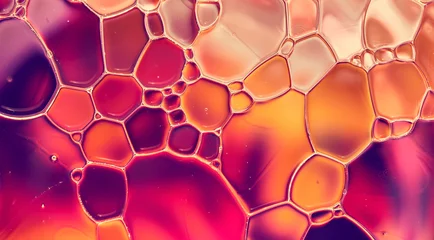 Fotobehang Macrofotografie Waterdruppels macro als natuur abstracte kleurrijke achtergrond