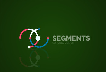 Vector outline minimal abstract geometric logo