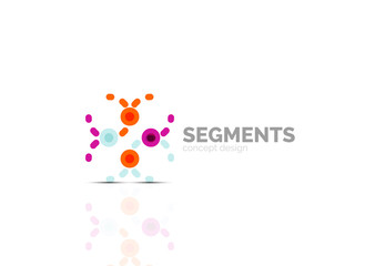 Vector outline minimal abstract geometric logo