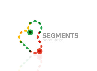 Vector outline minimal abstract geometric logo