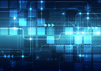 Abstract vector technology background, illustration