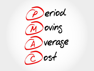 PMAC - Period Moving Average Cost, acronym business concept