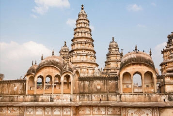 Obraz premium Architectural ideas of the historical walls and towers of hindu temple