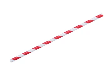Foto op Plexiglas red striped papaer straw © GCapture