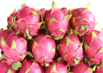 Dragon fruit on market stand, Thailand.