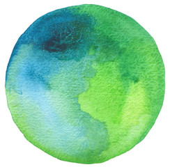 Сircle watercolor painted background.