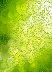 Vector wave background of doodle drawn lines