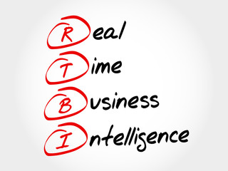 RTBI - Real Time Business Intelligence, acronym business concept