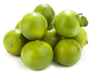 Heap of sweet lemon isolated on white background.